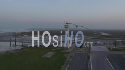 The Lighthouse Of Hourdel, Picardy, France - Video Drone Footage