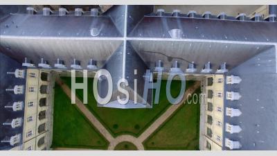 The Abbey Of Women Or Abbey Sainte-Trinite In Caen, Calvados, Normandy, France – Aerial Video Drone Footage