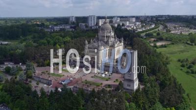 Basilica Of Lisieux - Video Drone Footage, Lisieux, Lower Normandy, France 