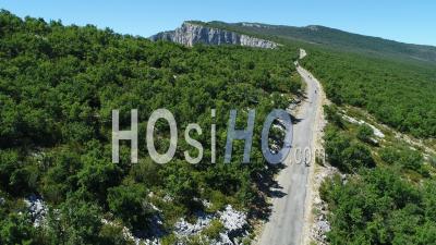 Crest Road In Verdon Gorges At Summer - Video Drone Footage