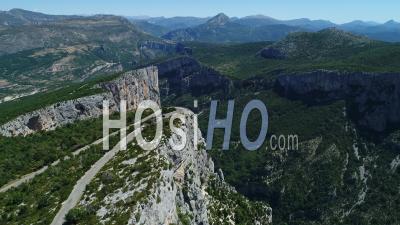 Route Dans Les Gorges Du Verdon En été- Vidéo Drone