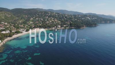 Beach At Le Lavandou - Video Drone Footage