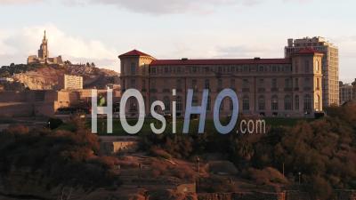 Palais Du Pharo, At Sunset - Video Drone Footage
