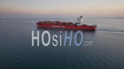 Cargo Container Ship - Video Drone Footage