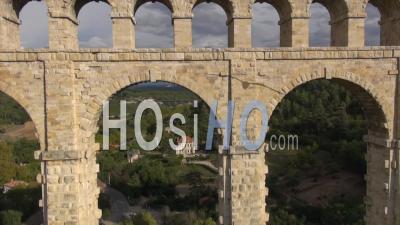 Historic Aqueduct Of Roquefavour, Ventabren, France - Video Drone Footage