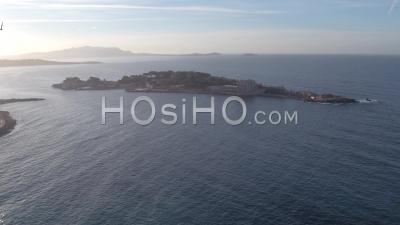 Bendor Island And Bandol Bay - Video Drone Footage