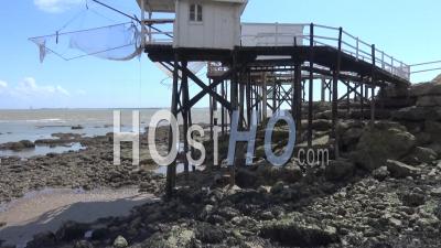 The Fishing Huts Of Royan, Charente-Maritime, France - Video Drone Footage