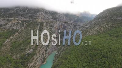 The Gorges Du Verdon Gorge In Autumn – Aerial Video Drone Footage 