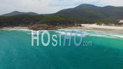Squeaky Beach In The Wilsons Promontory, Victoria Australia - Video Drone Footage