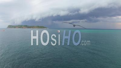 Whale Watching Off Isla Conadora, Las Perlas Panama - Video Drone Footage