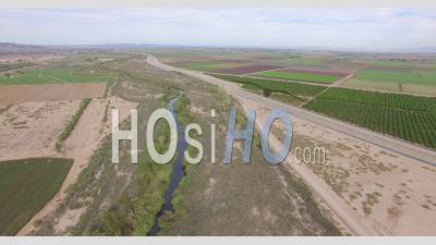 Colorado River Drone Vidéo Comté De Yuma, Arizona, États-Unis, Frontière Mexicaine - Vidéo Drone
