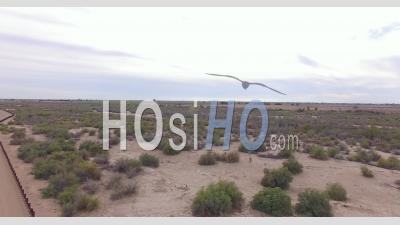 Drone Video Yuma County Arizona Us Mexico Border Steel Fencing - Video Drone Footage