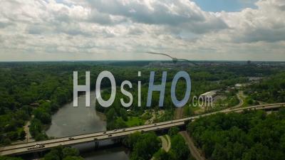 Huron River Ann Arbor, Michigan, États-Unis D'amérique - Vidéo Drone