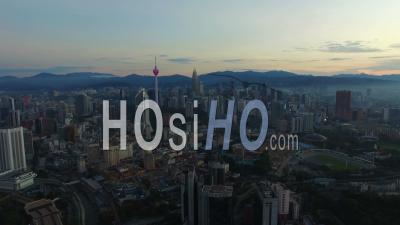 Kuala Lumpur Malaysia City Skyline - Video Drone Footage