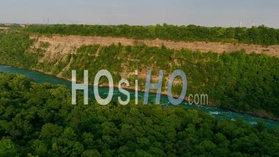 Aerial Views Of Niagara Gorge At Sunset And Surrounding Countryside - Video Drone Footage