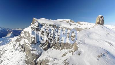 Glacier 3000 Gstaad Diablerets Swiss Alps Switzerland - Video Drone Footage