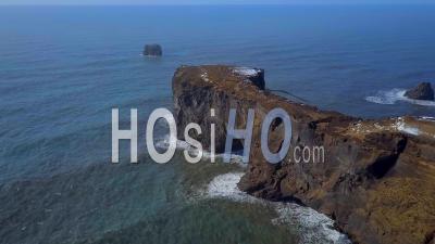 Dyrholaey Natural Rock Arch Iceland - Video Drone Footage
