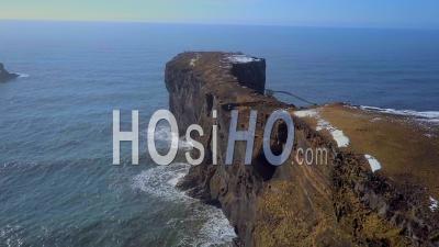 Dyrholaey Natural Rock Arch Iceland - Video Drone Footage