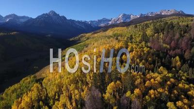 Autumn Near Uncompahgre Peak Colorado - Video Drone Footage
