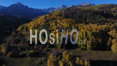 Autumn Near Uncompahgre Peak Colorado - Video Drone Footage