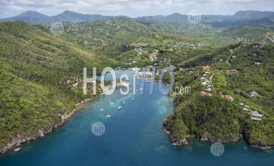 Marigot Bay St Lucia In The Carribean - Aerial Photography
