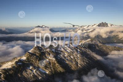 Mountain Range Near Sechelt Bc - Aerial Photography