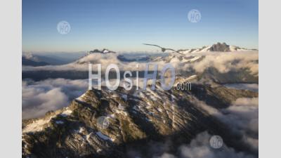 Mountain Range Near Sechelt Bc - Aerial Photography