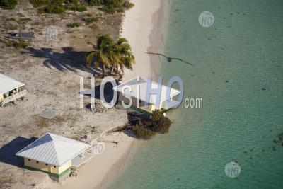 Plage Maisons Anegada île Îles Vierges Britanniques Des Caraïbes - Photographie Aérienne