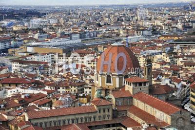 Florence Cathedral In Capital City Of The Italian Region Of Tuscany, Italy. - Aerial Photography