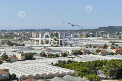 Greenhouses In Demre Town, Antalya District, Turkey - Aerial Photography