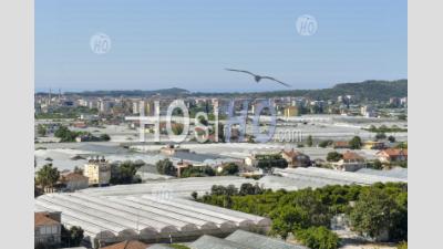 Greenhouses In Demre Town, Antalya District, Turkey - Aerial Photography