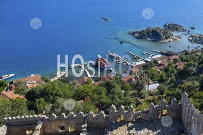 Kalekoy Village On The Mediterranean Coast. Demre District In The Antalya Province Of Turkey - Aerial Photography