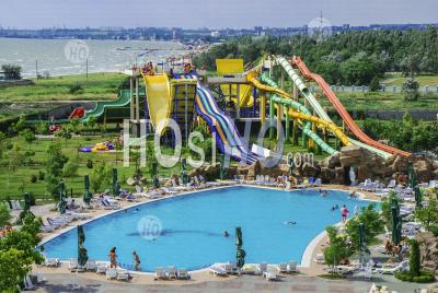 Aquapark In Berdyansk City, Ukraine - Aerial Photography
