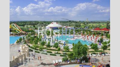 Aquapark In Berdyansk City, Ukraine - Aerial Photography