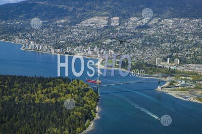 Stanley Park And West Vancouver Vancouver British Columbia Canada - Aerial Photography
