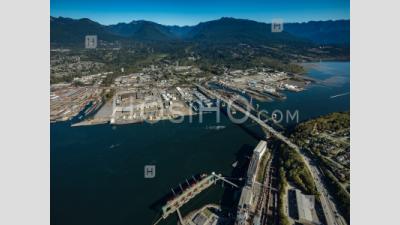 2e étroit Pont North Vancouver - Photographie Aérienne