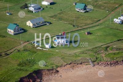 Coastal Lighthouse Kensington Prince Edward Island Canada - Aerial Photography