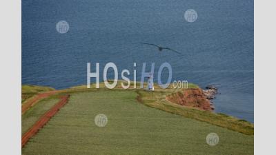 Coastal Lighthouse Souris Prince Edward Island Canada - Aerial Photography