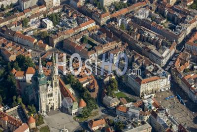 Historic City Of Zagreb Croatia - Aerial Photography