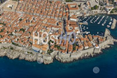 Historical City Of Dubrovnik Croatia - Aerial Photography