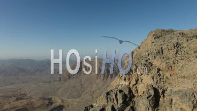 Aerial View Of Mountain In Oman In Al Wusta Area