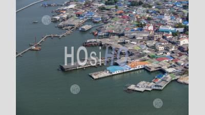 Fishing Boats And Industry Thailand - Aerial Photography
