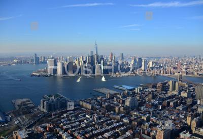 Downtown New York City Skyline - Aerial Photography