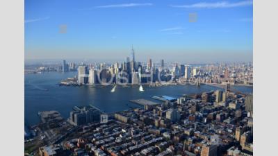 Downtown New York City Skyline - Aerial Photography
