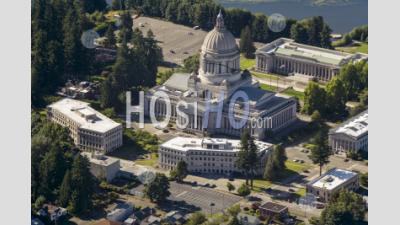 Olympia Capital Bâtiments État De Washington États-Unis - Photographie Aérienne