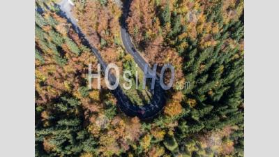 Route Plaine Joux Seen By Drone - Aerial Photography