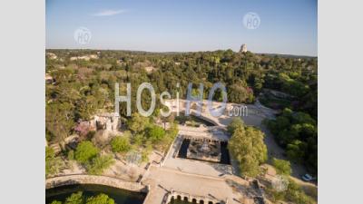 Jardins De La Fontaine, à Nimes, Vus Par Drone - Photographie Aérienne