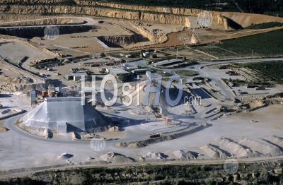 France Provence La Mede Port Aerial View Of A Gravel Quarry Mining Site - Aerial Photography
