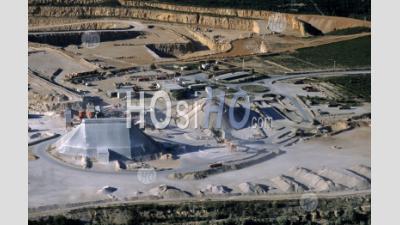 France Provence La Mede Port Aerial View Of A Gravel Quarry Mining Site - Aerial Photography