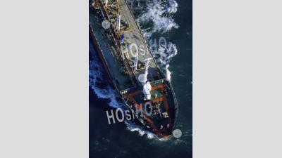 Cargo En Mer Naviguant Vers Le Port De Fos - Aerial Photography